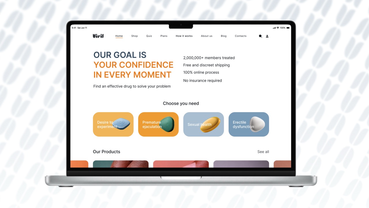 Viril — дизайн интерфейса